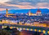 Florence skyline at night in Italy.